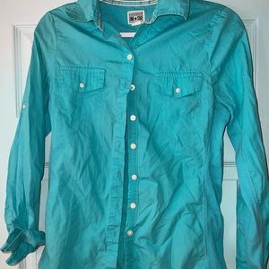 Converse One Star Long Sleeve Button Up Shirt Size Medium